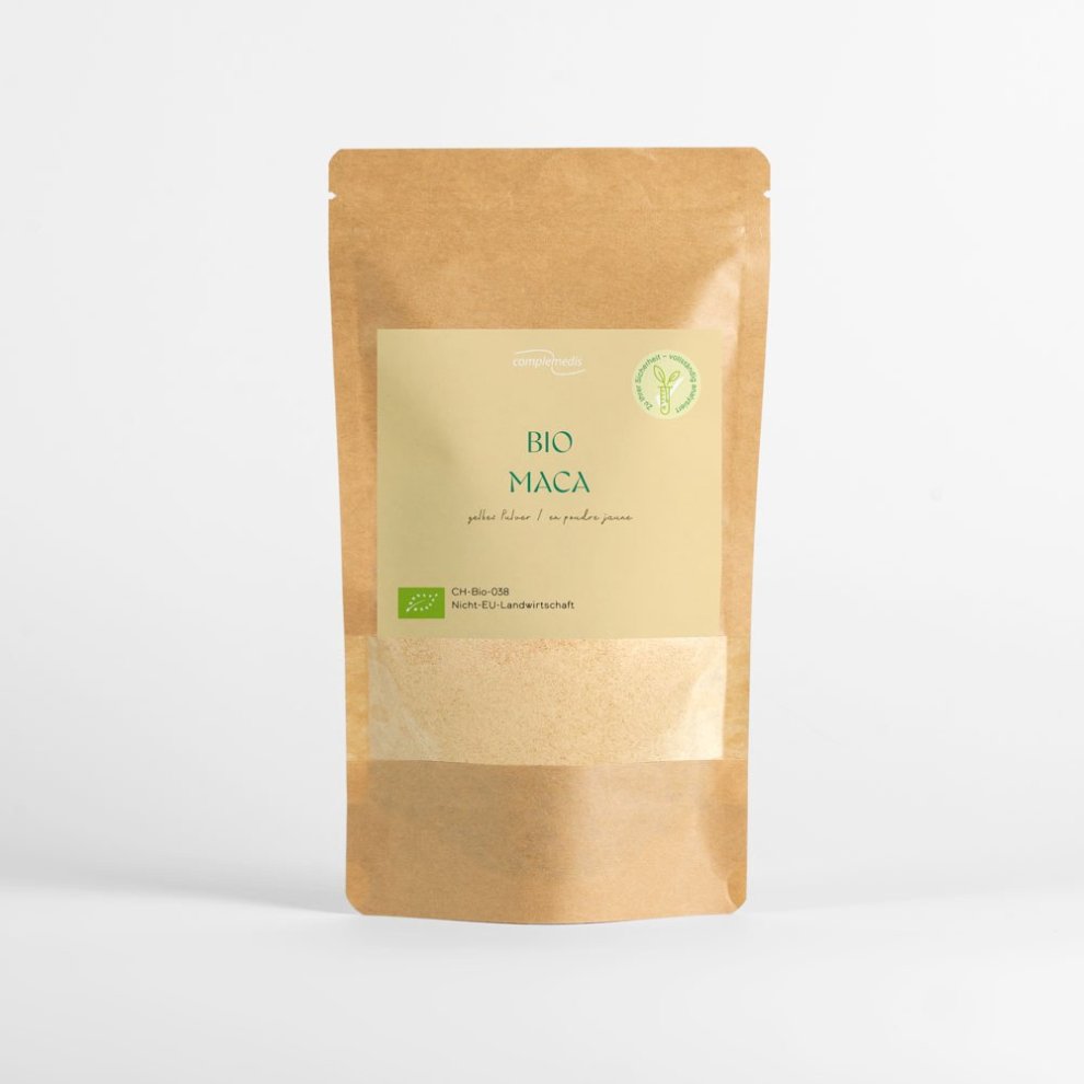 Bio maca pulver verpackung